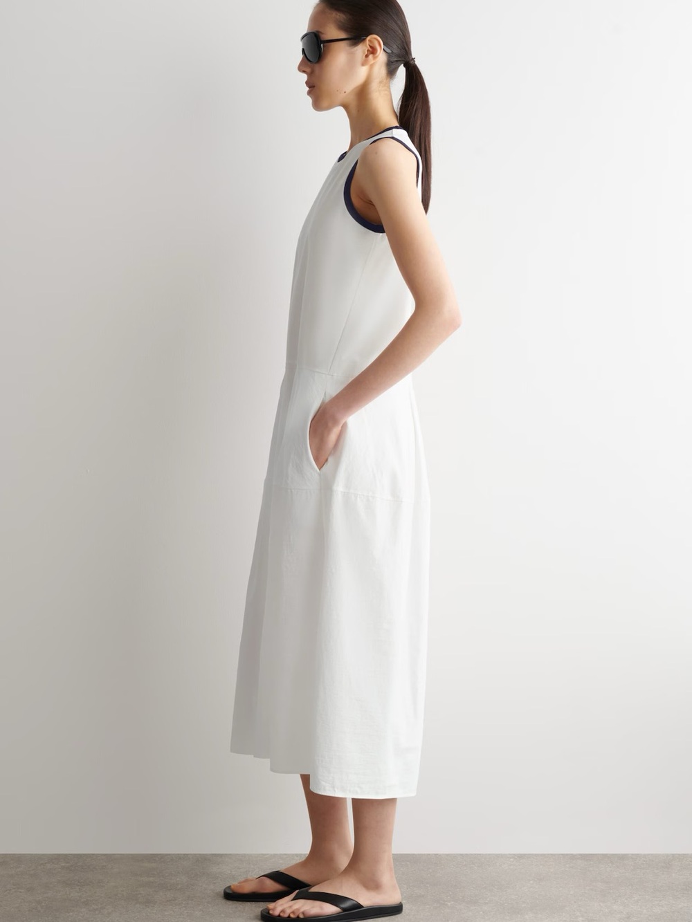 NWT (size L) COS PANELED SLEEVELESS MIDI DRESS - Picture 3 of 7